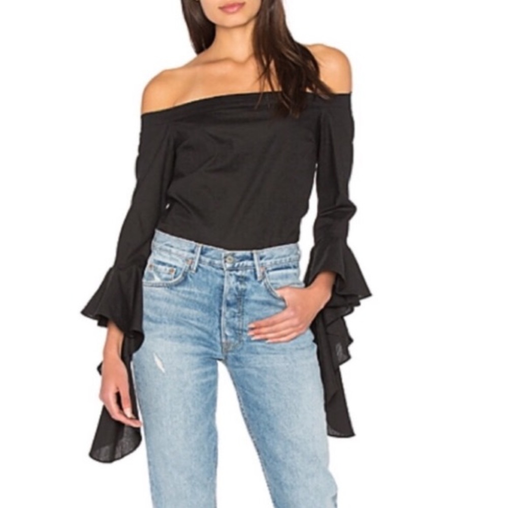 Mlm black off the shoulder top new small
